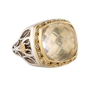 Tacori Diamond Quartz sterling silver 18k gold ring